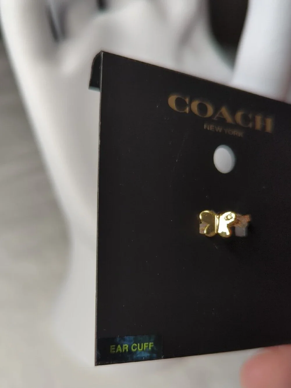 Coach Gold Butterfly Ear Cuff Accent - Picture 4 of 4